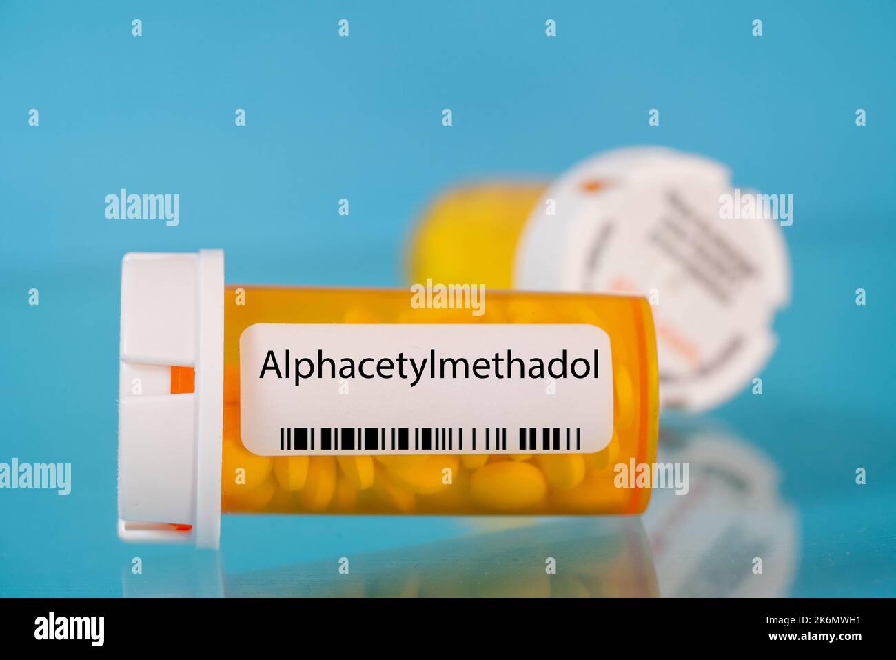 Alphacétylméthadol flacon de pilule, image conceptuelle Banque D'Images