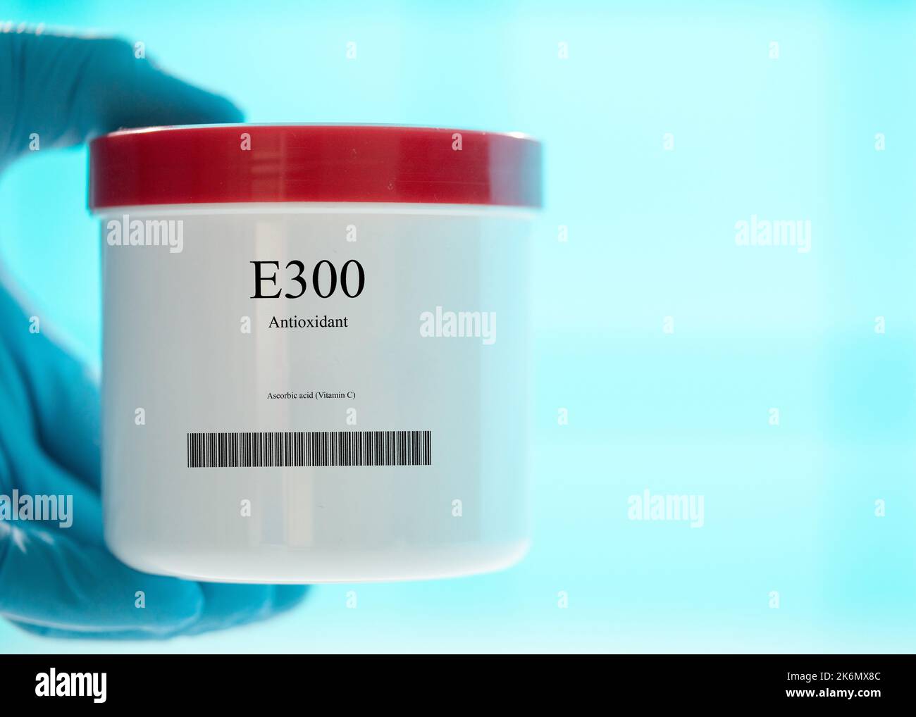 Contenant de l'additif alimentaire E300 Banque D'Images