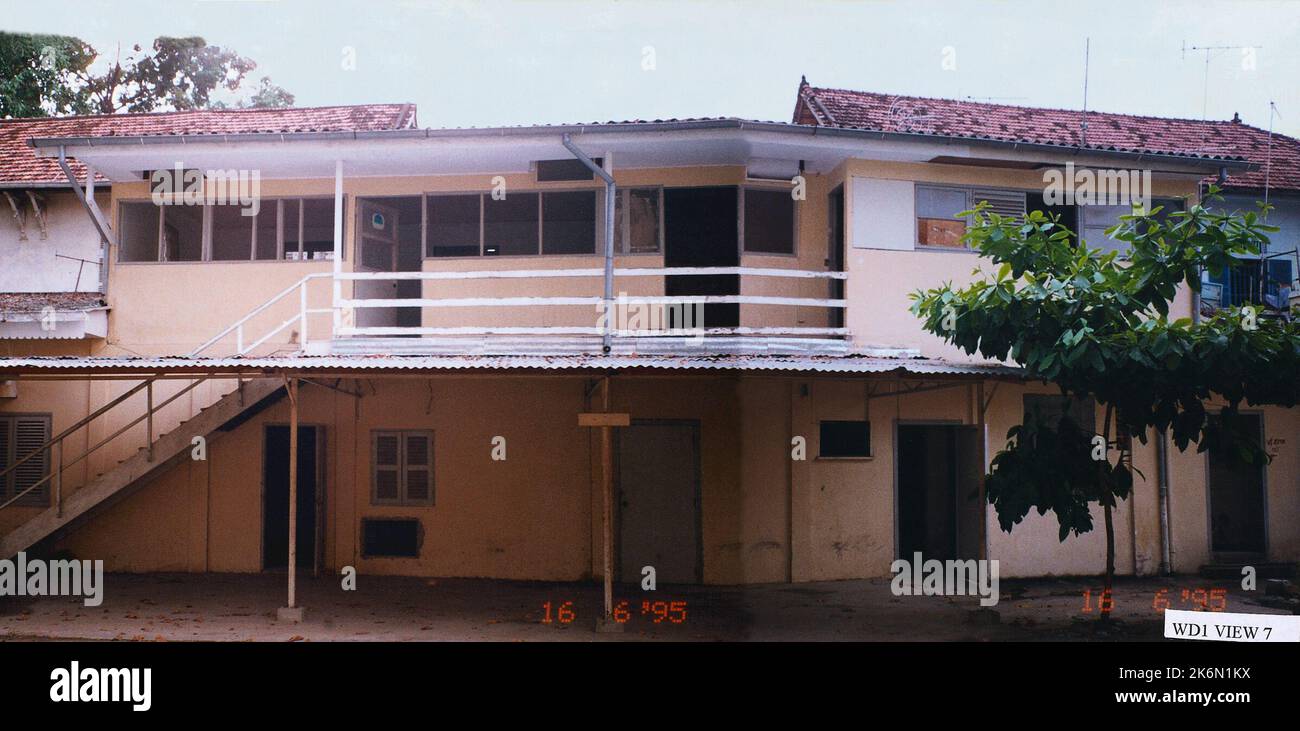 Ho Chi Minh ville - site vacant - 1995, Etats-Unis photographies relatives aux ambassades, consulats, et autres bâtiments outre-mer Banque D'Images