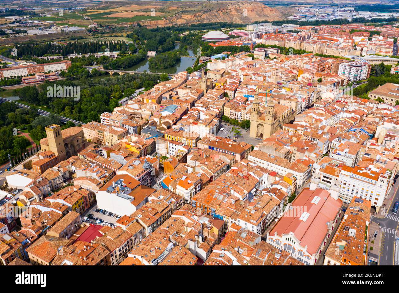 Vue aérienne de Logrono Cityscape, Espagne Banque D'Images