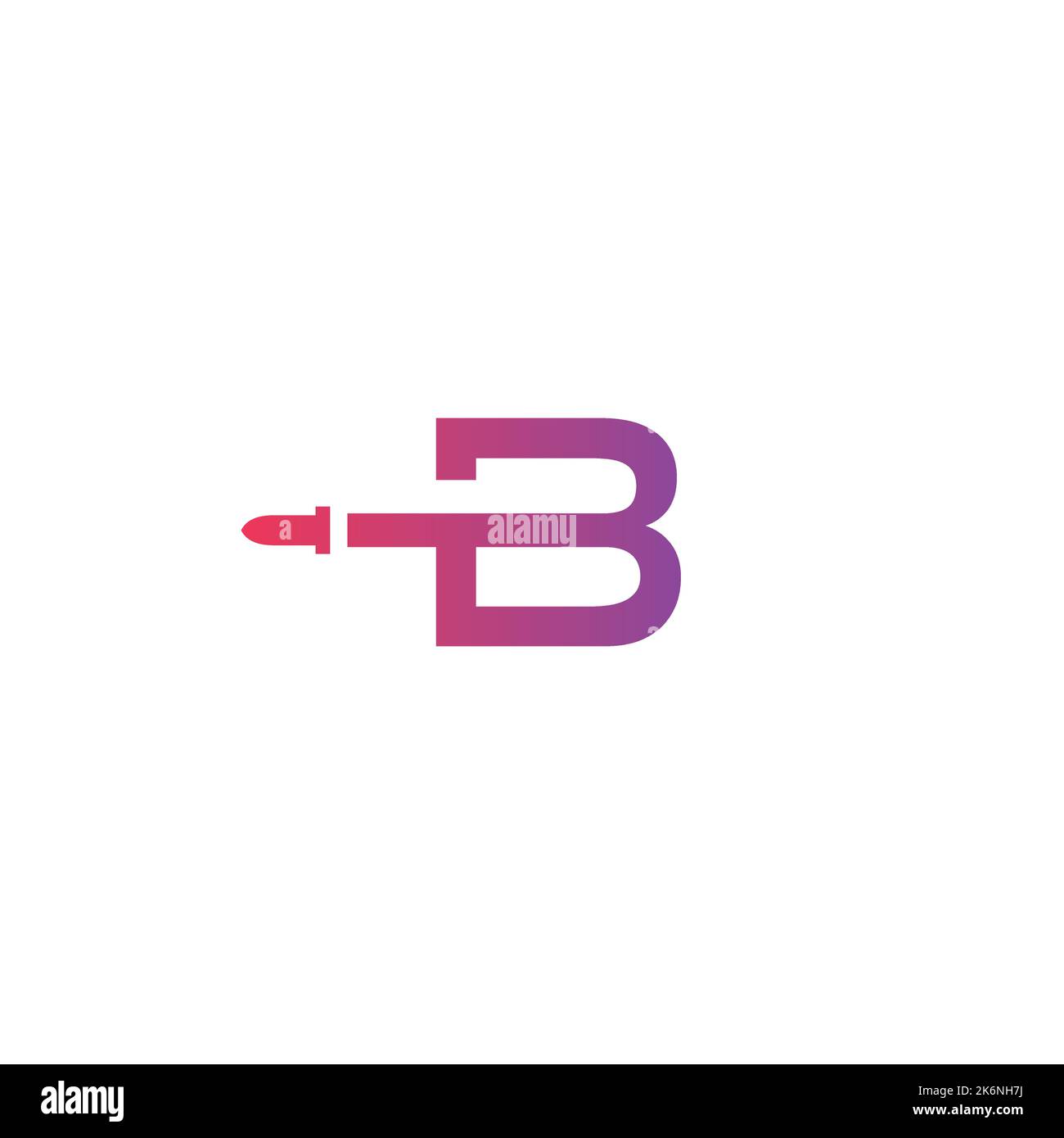 Logo lettre B puce conception simple et unique Illustration de Vecteur