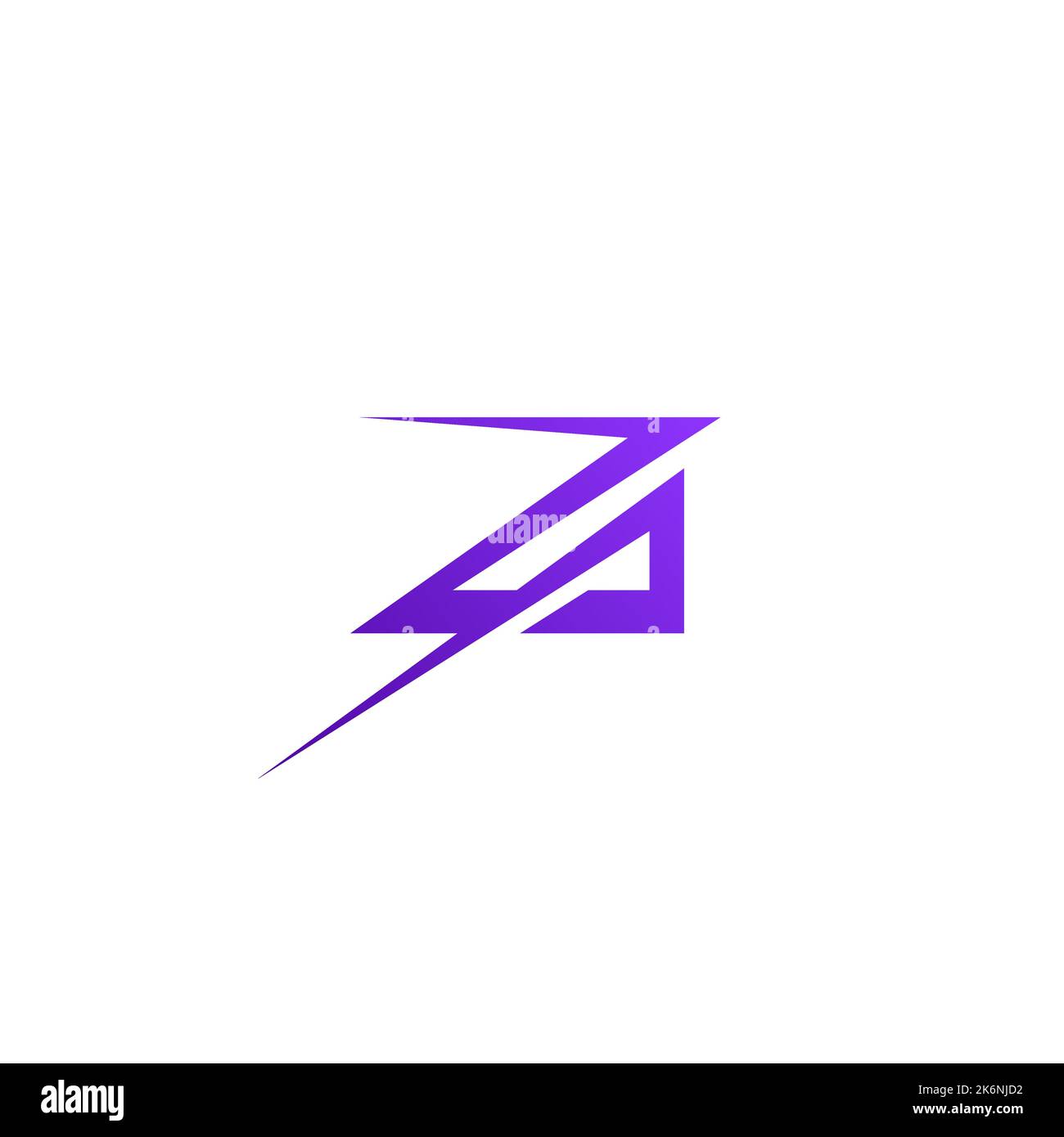 Logo ZP Design simple et moderne avec couleur violet Illustration de Vecteur