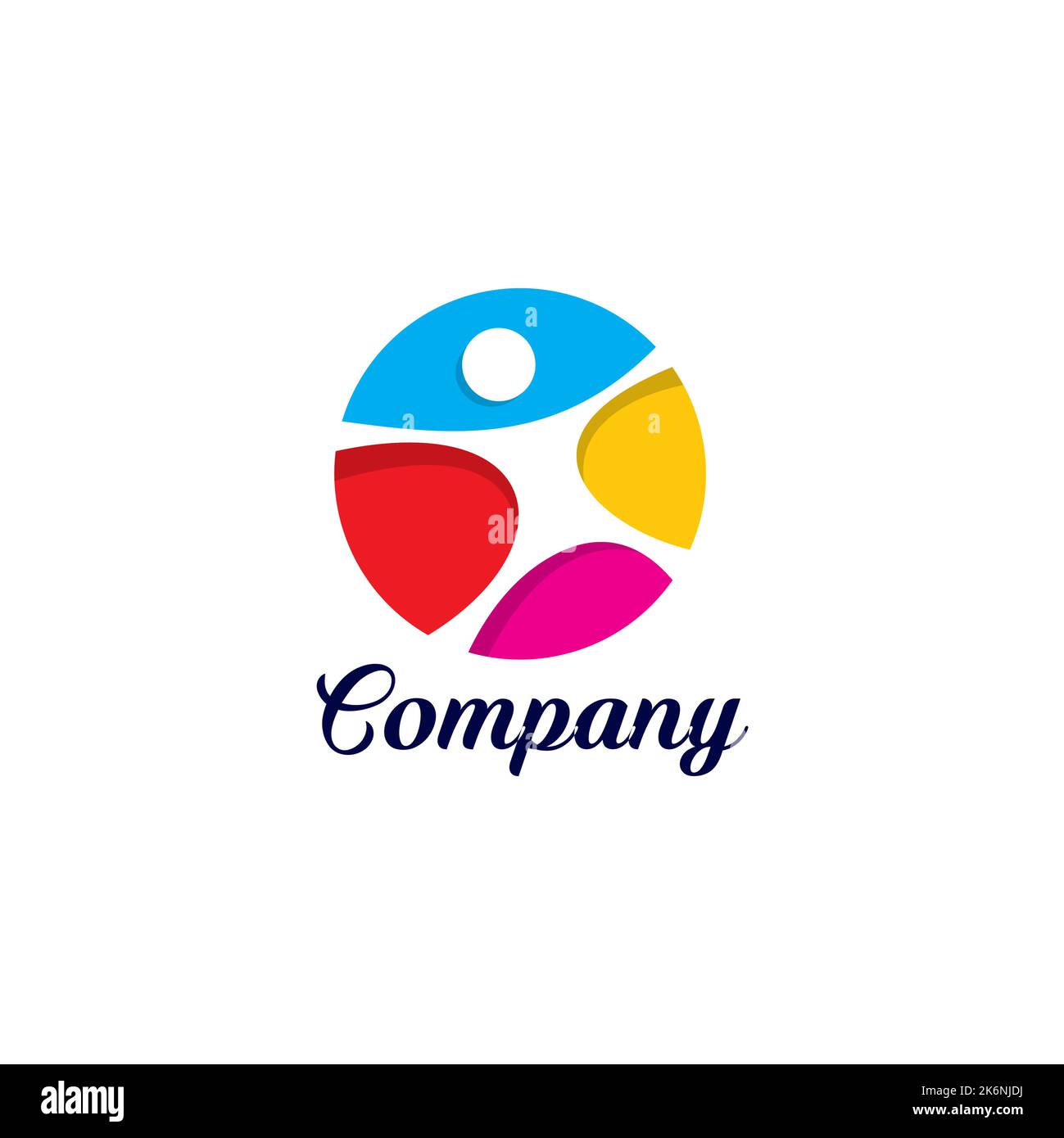 Symbole de logo Santé, logo abstrait humain Illustration de Vecteur