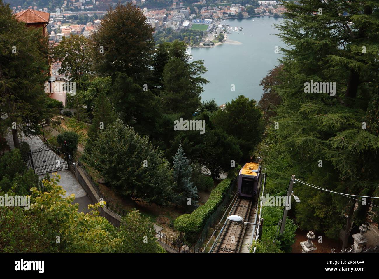 Un chemin de fer à crémaillère pour Como, Italie Banque D'Images