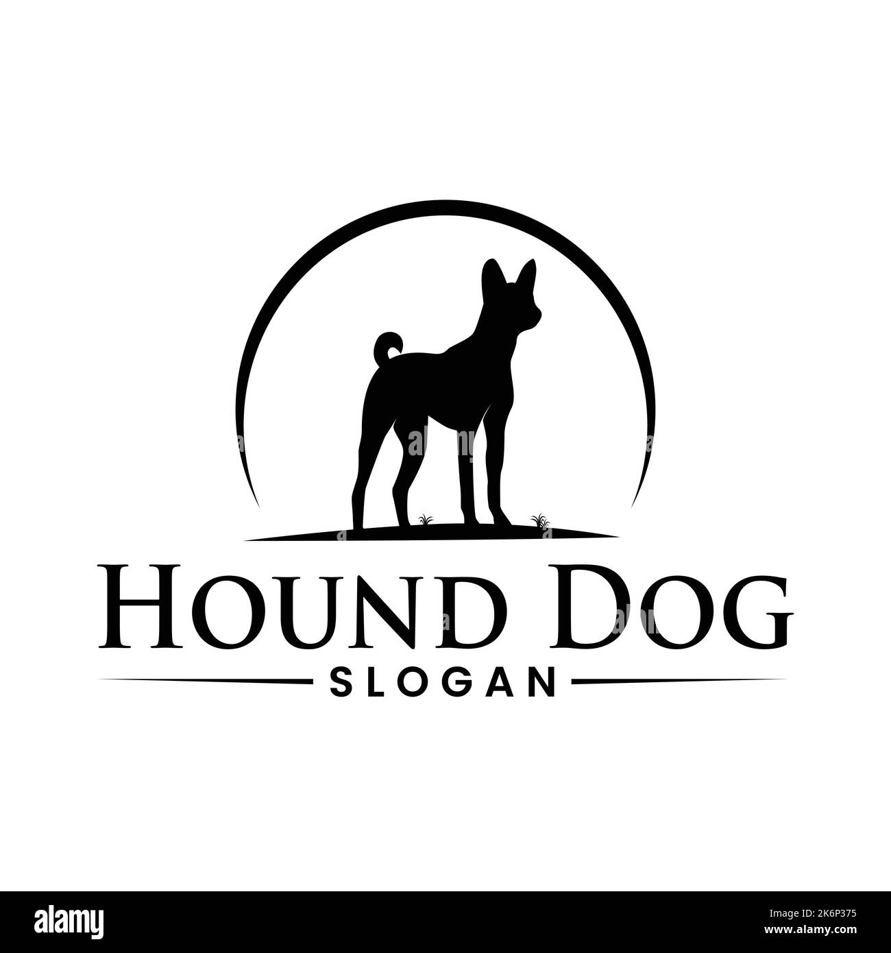 Motif de chien de chasse simple vectoriel Illustration de Vecteur