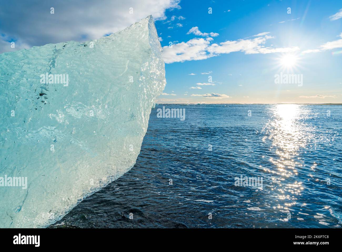 Diamond Beach, région de l'est, Islande, Europe. Banque D'Images