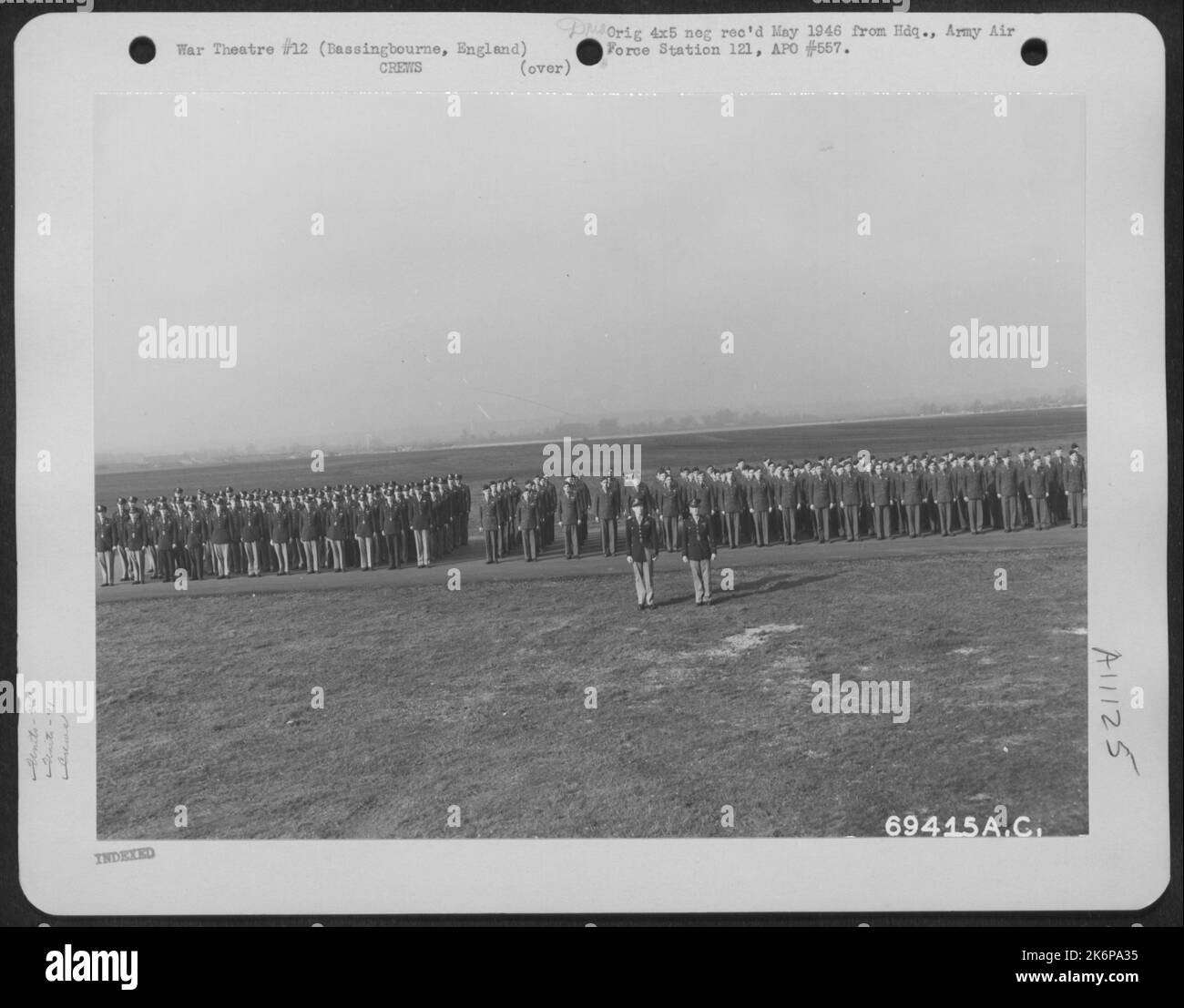 Équipes de combat du 401St Bomb Squadron, 91st Bomb Group, à Une base de Bassingbourne, en Angleterre. Banque D'Images