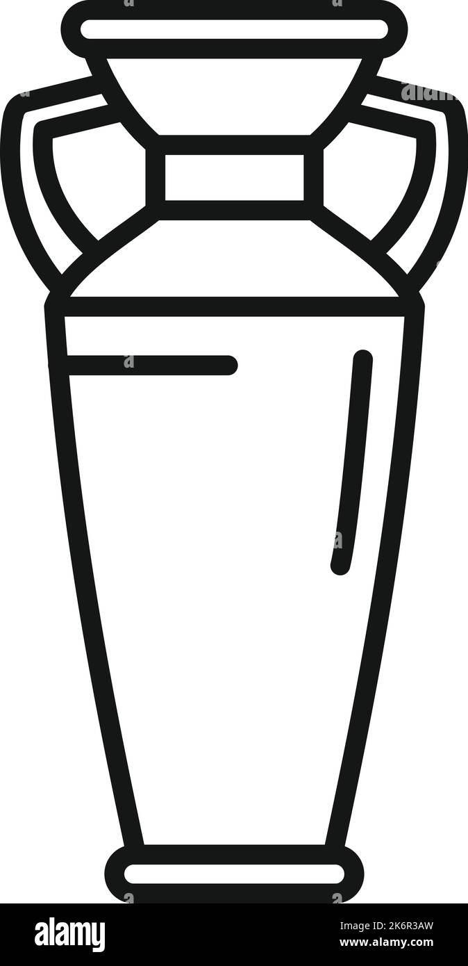 Vecteur de contour d'icône d'amphora grecque. Pot pour vase. Grèce bocal Illustration de Vecteur