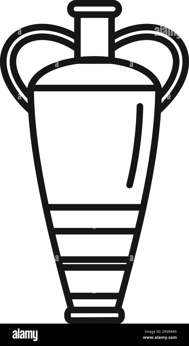 Vecteur de contour de l'icône de bol Amphora. Pot pour vase. Forme classique Illustration de Vecteur