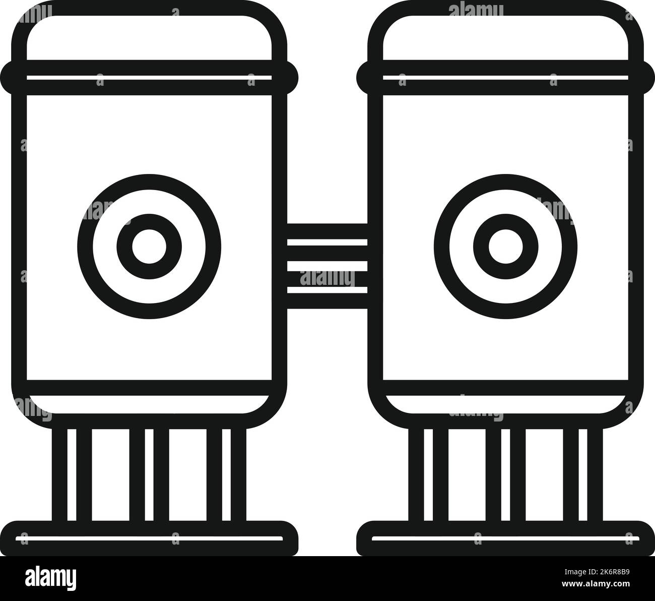 Vecteur de contour de l'icône de l'usine de fromage de ferme. Nourriture au lait. Traitement du beurre Illustration de Vecteur