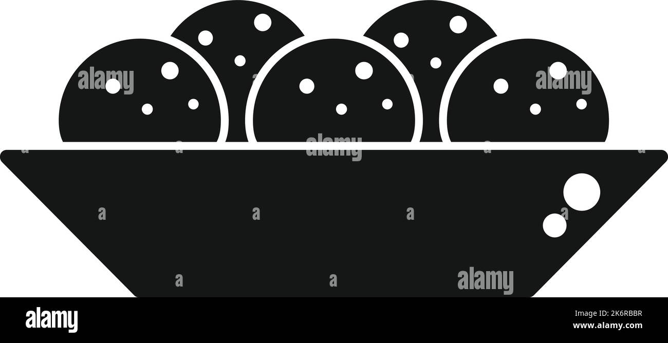 Icône de boule de falafel vecteur simple. Plaque de cuisson. Vegan délicieux Illustration de Vecteur