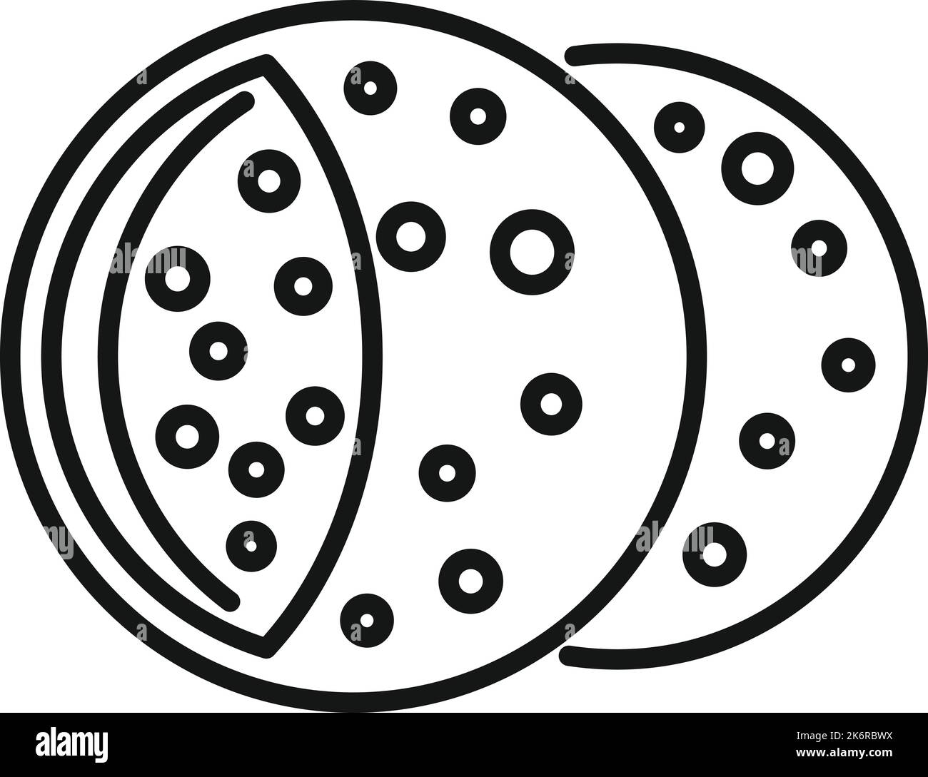 Vecteur de contour d'icône de falafel vegan. Cuisine pita. Nutrition de célébration Illustration de Vecteur