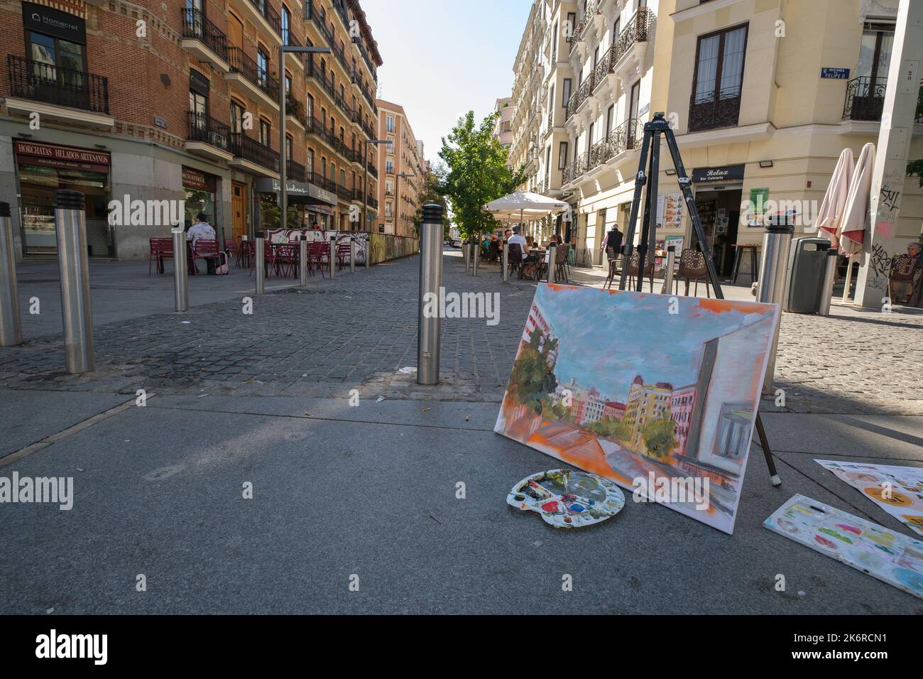 Madrid, Espagne. 15th octobre 2022. Une photo peinte lors du concours de peinture à la vitesse urbaine de la Plaza de Dalí à Madrid. (Photo par Atilano Garcia/SOPA Images/Sipa USA) crédit: SIPA USA/Alay Live News Banque D'Images