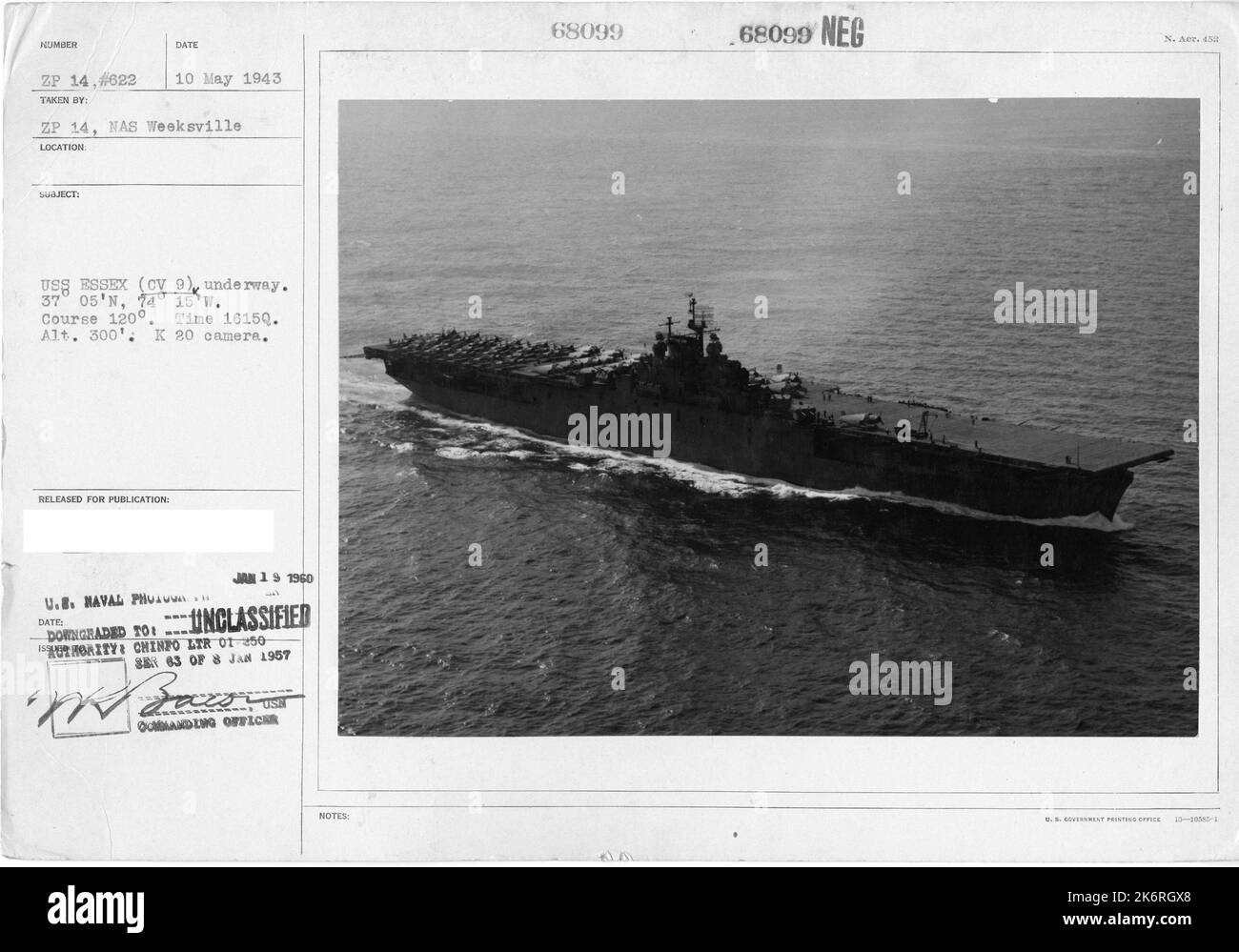 Photographie de l'USS Essex (CV-9) Banque D'Images