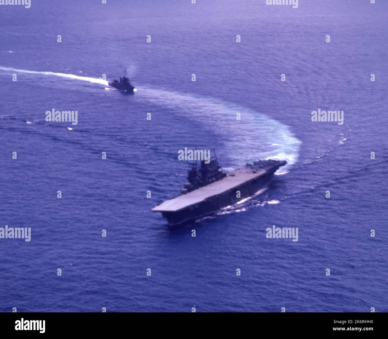 USS Saratoga (CV-3) en mer Banque D'Images