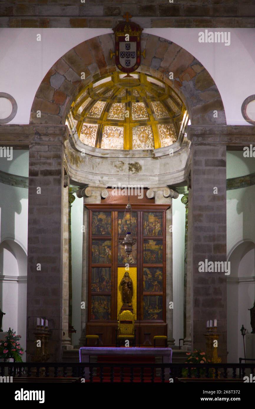 Portugal, Açores, île de Terceira, Angra do Heroismo, se, Cathédrale du Saint-Sauveur, Banque D'Images