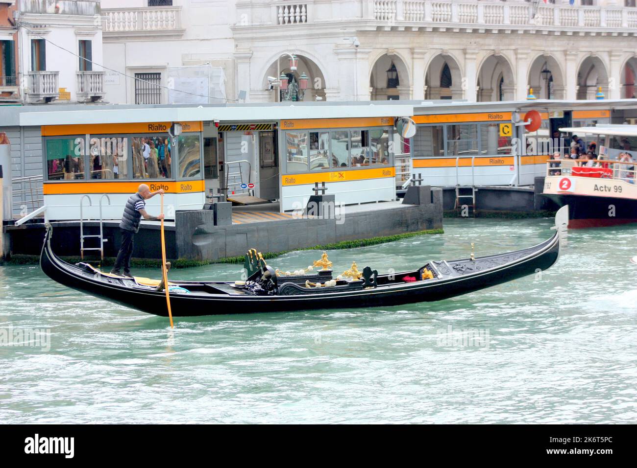 Télécabine sur le Grand Canal à Venise Banque D'Images
