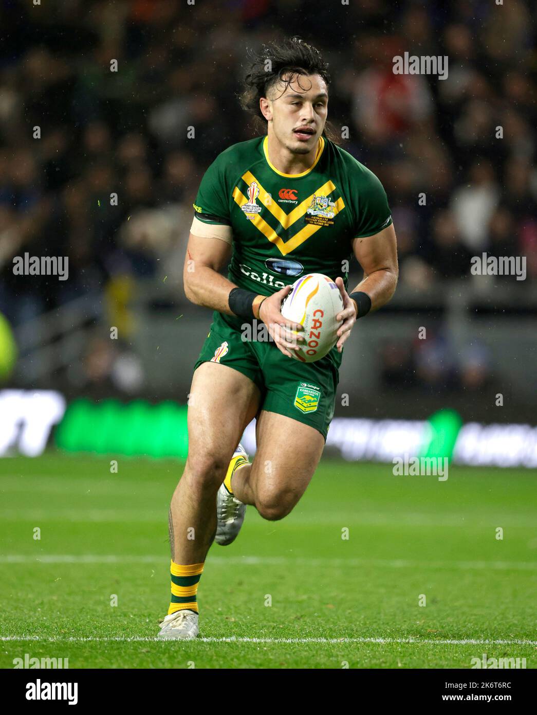 Tino Fa'asuamaleaui d'Australie lors du match de rugby à XV de la coupe du monde du groupe B au stade Headingley, à Leeds. Date de la photo: Samedi 15 octobre 2022. Banque D'Images