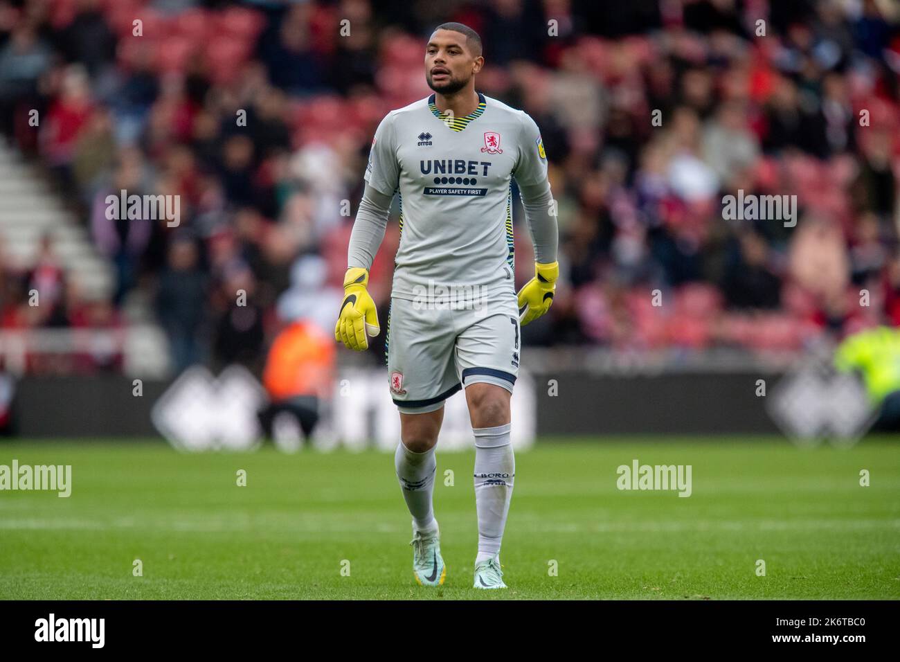 Middlesbrough, Royaume-Uni. 15th octobre 2022. Zack Steffen #1 de Middlesbrough pendant le match de championnat Sky Bet Middlesbrough vs Blackburn Rovers au stade Riverside, Middlesbrough, Royaume-Uni, 15th octobre 2022 (photo de James Heaton/News Images) à Middlesbrough, Royaume-Uni, le 10/15/2022. (Photo de James Heaton/News Images/Sipa USA) crédit: SIPA USA/Alay Live News Banque D'Images