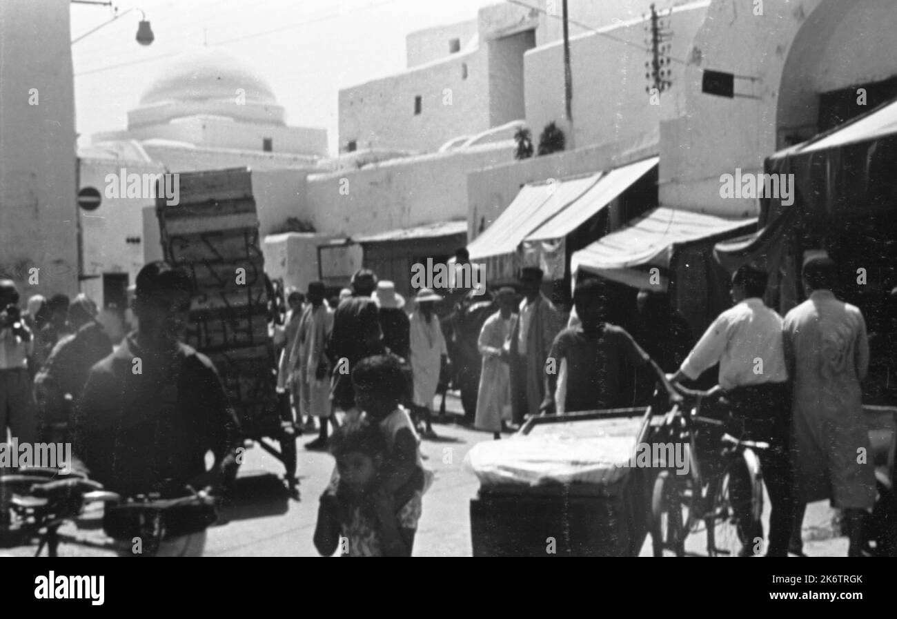 Le tourisme en était à ses débuts, comme ici en 1961, TUN, Tunisie Banque D'Images
