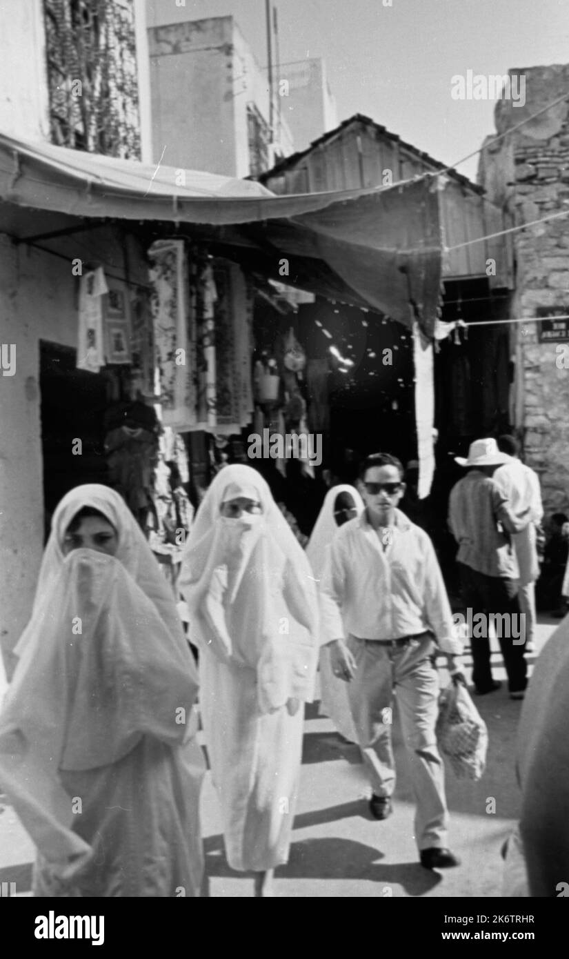 Le tourisme en était à ses débuts, comme ici en 1961, TUN, Tunisie Banque D'Images