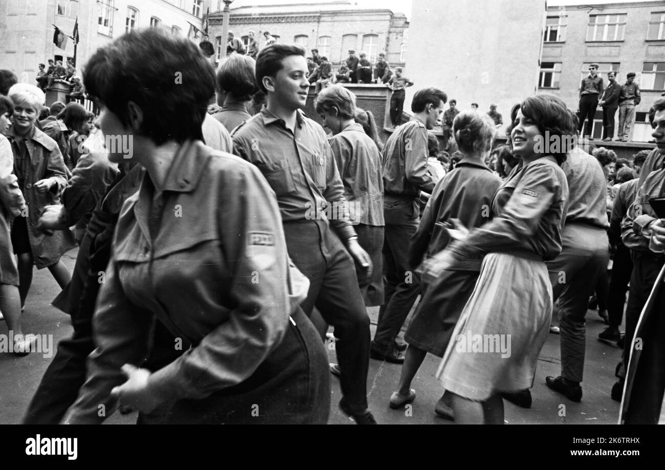 GDR, République démocratique allemande, Berlin (est) : Réunion allemande de la Jeunesse allemande libre (FDJ) du GDR avec participation entièrement allemande le 16. 5. Banque D'Images