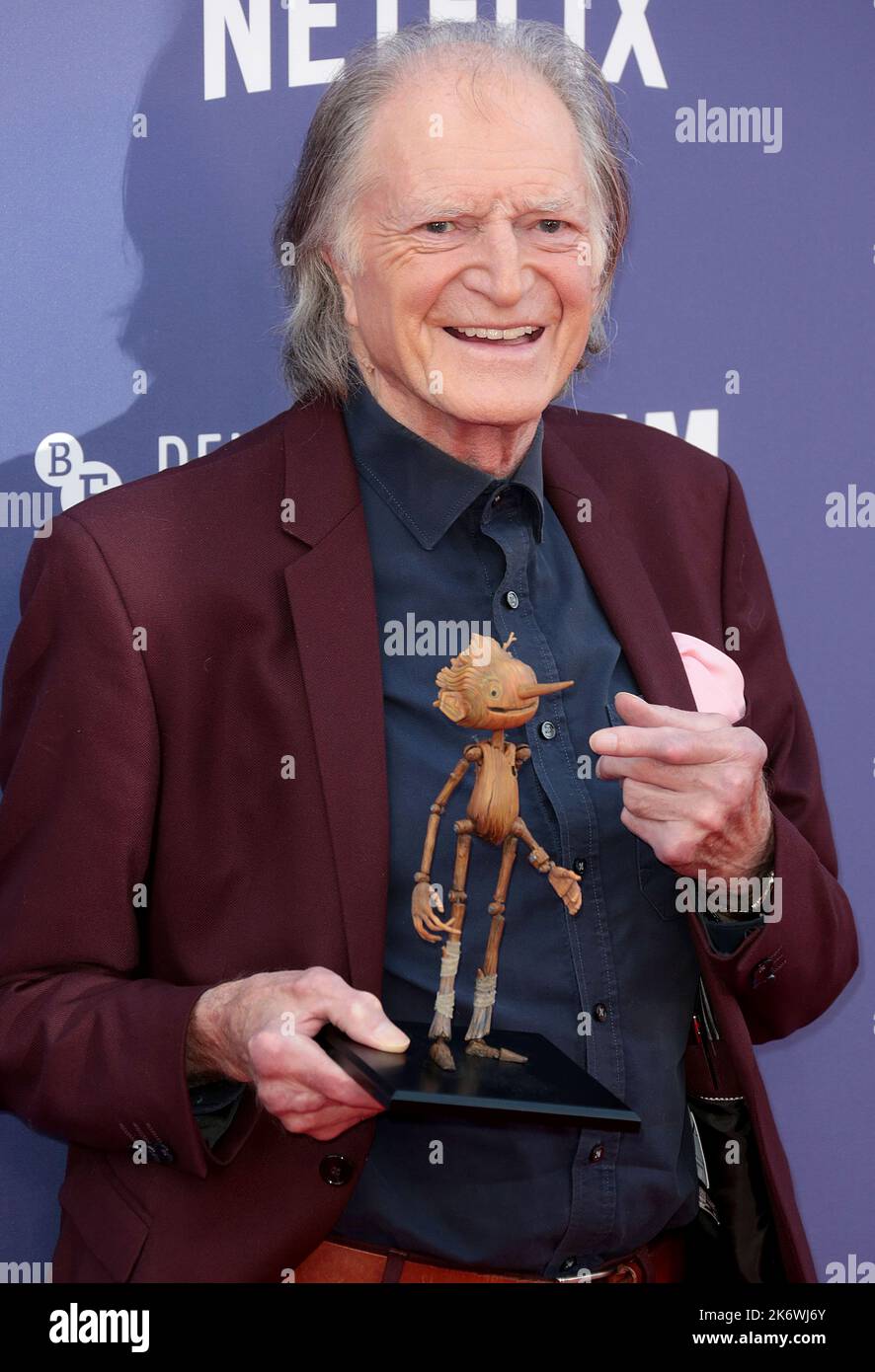 15 octobre 2022 - Londres, Angleterre, Royaume-Uni - David Bradley participant au BFI London film Festival Headline Gala 66th - Guillermo Del Toro Pinocchio World première Banque D'Images