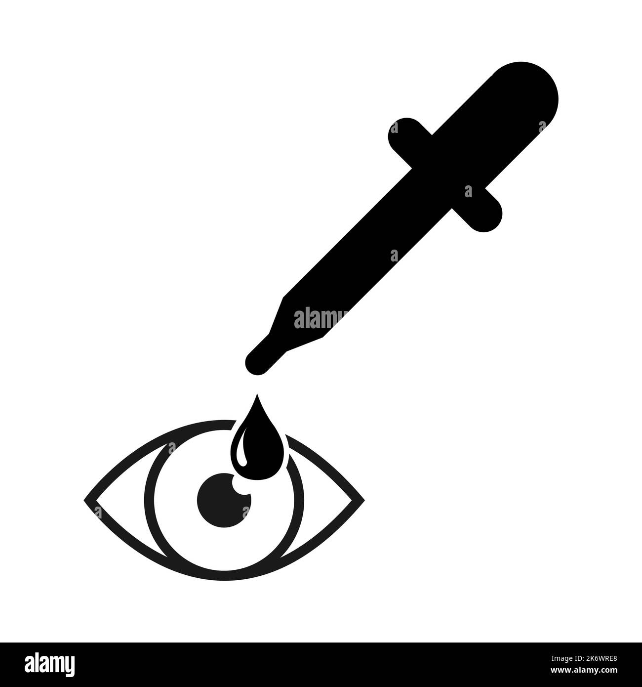 Icône de liquide compte-gouttes, symbole web de l'outil de santé de la médecine, illustration du vecteur de conception du fluide d'essai . Illustration de Vecteur