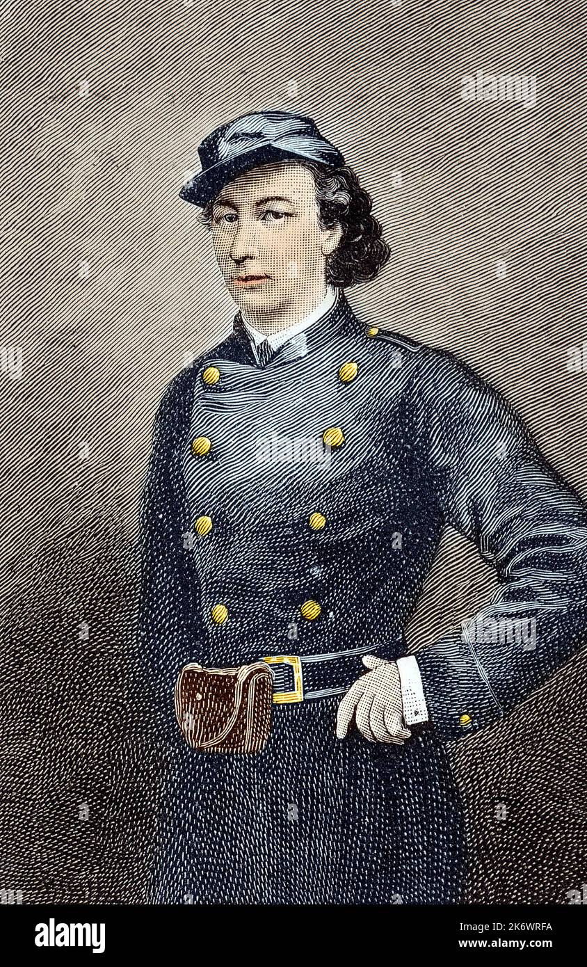 Louise Michel en costume de fédéré en 1871 Banque D'Images