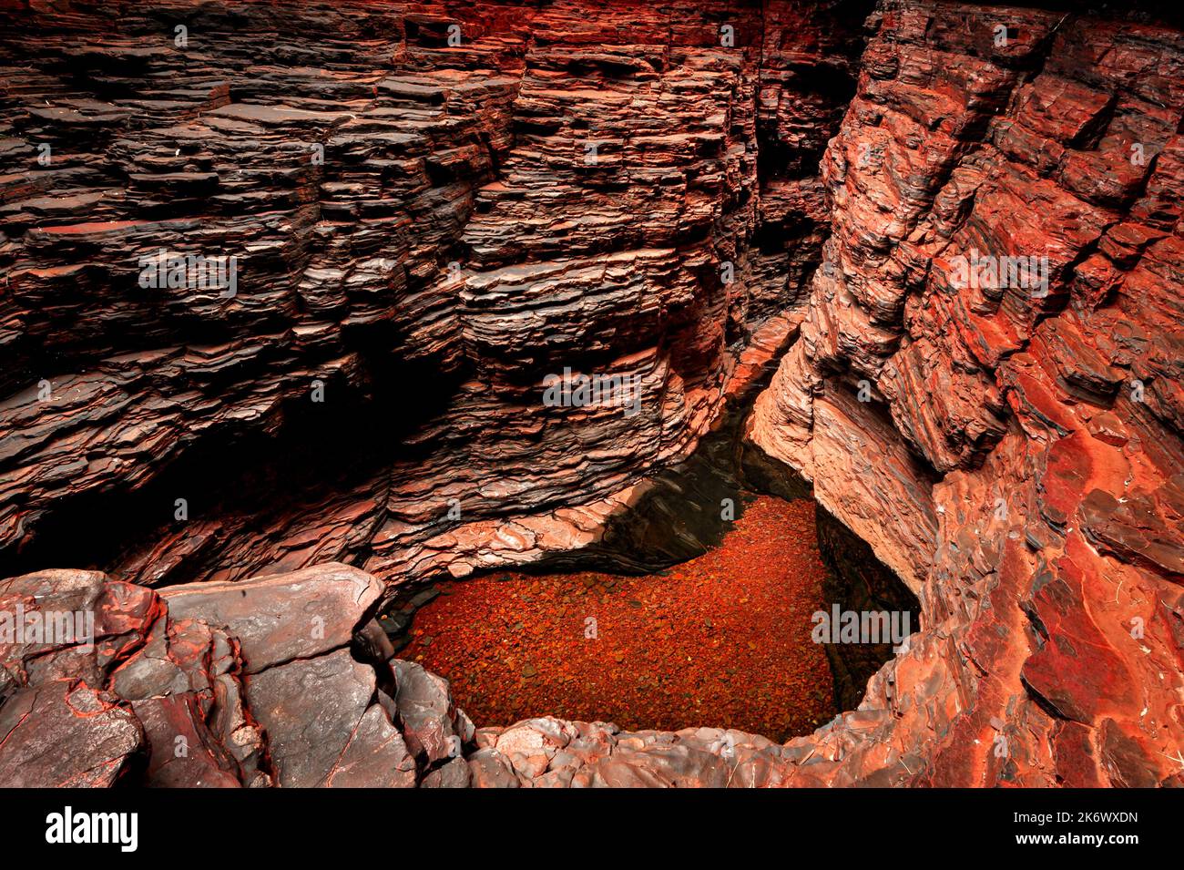 Impressionnante gorge de Weano dans le parc national de Karijini. Banque D'Images