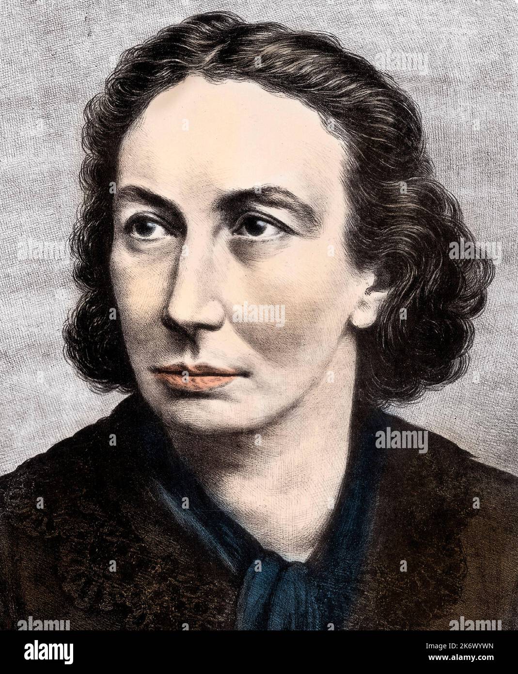 Portrait de Louise Michel (1830-1905) anarchiste et militaire socialiste francaise Banque D'Images