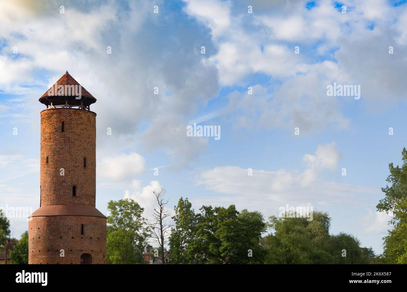 Tour de poudreuse historique dans la ville de Gryfice, province de Poméranie occidentale de Pologne Banque D'Images