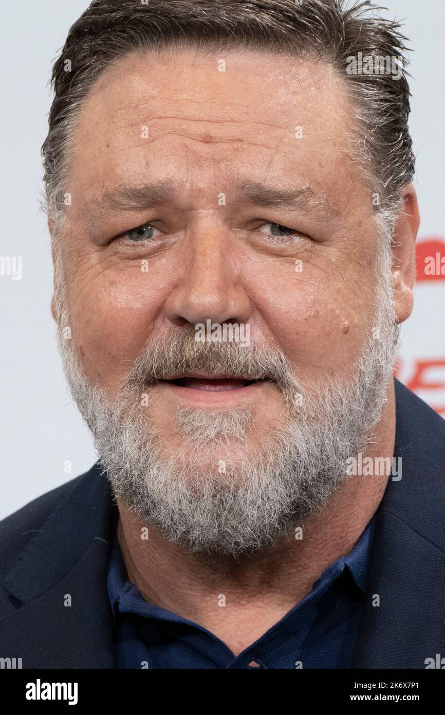 Rome, Italie, 16 octobre 2022 - Russell Crowe assiste au photocall du 17° Festival du film de Rome pour le film 'Poker face' Credit: Luigi de Pompeis/Alamy Live News Banque D'Images