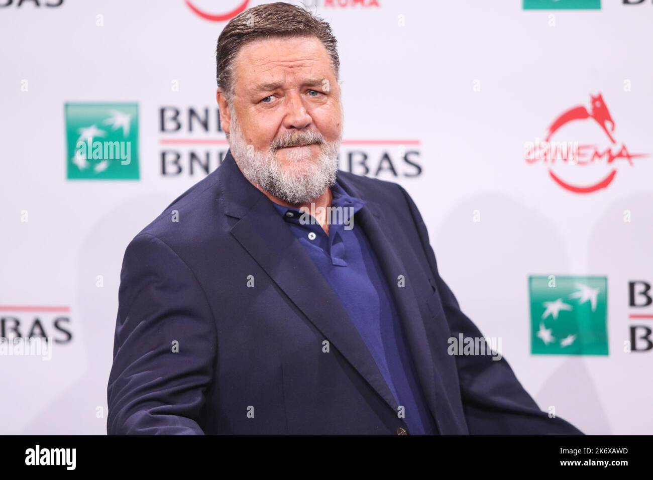 Rome, Italie. 16th octobre 2022. Russell Crowe pose au cours de la séance photo « Poker face » au Festival du film de Rome à l'Auditorium Parco della Musica. Crédit : SOPA Images Limited/Alamy Live News Banque D'Images