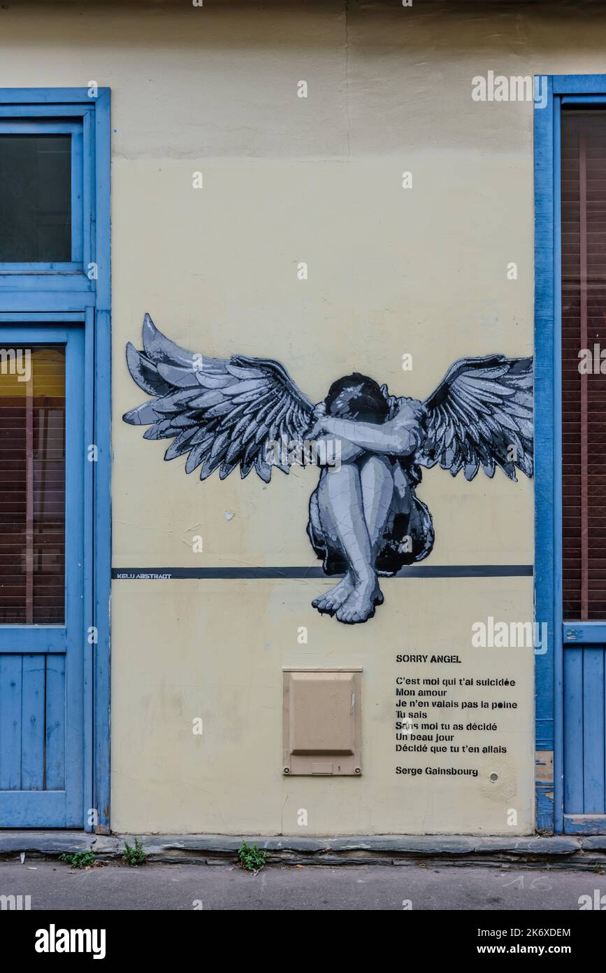 Paris, Butte aux Cailles, Street Art // Paris, Butte aux Cailles, Street Art Banque D'Images