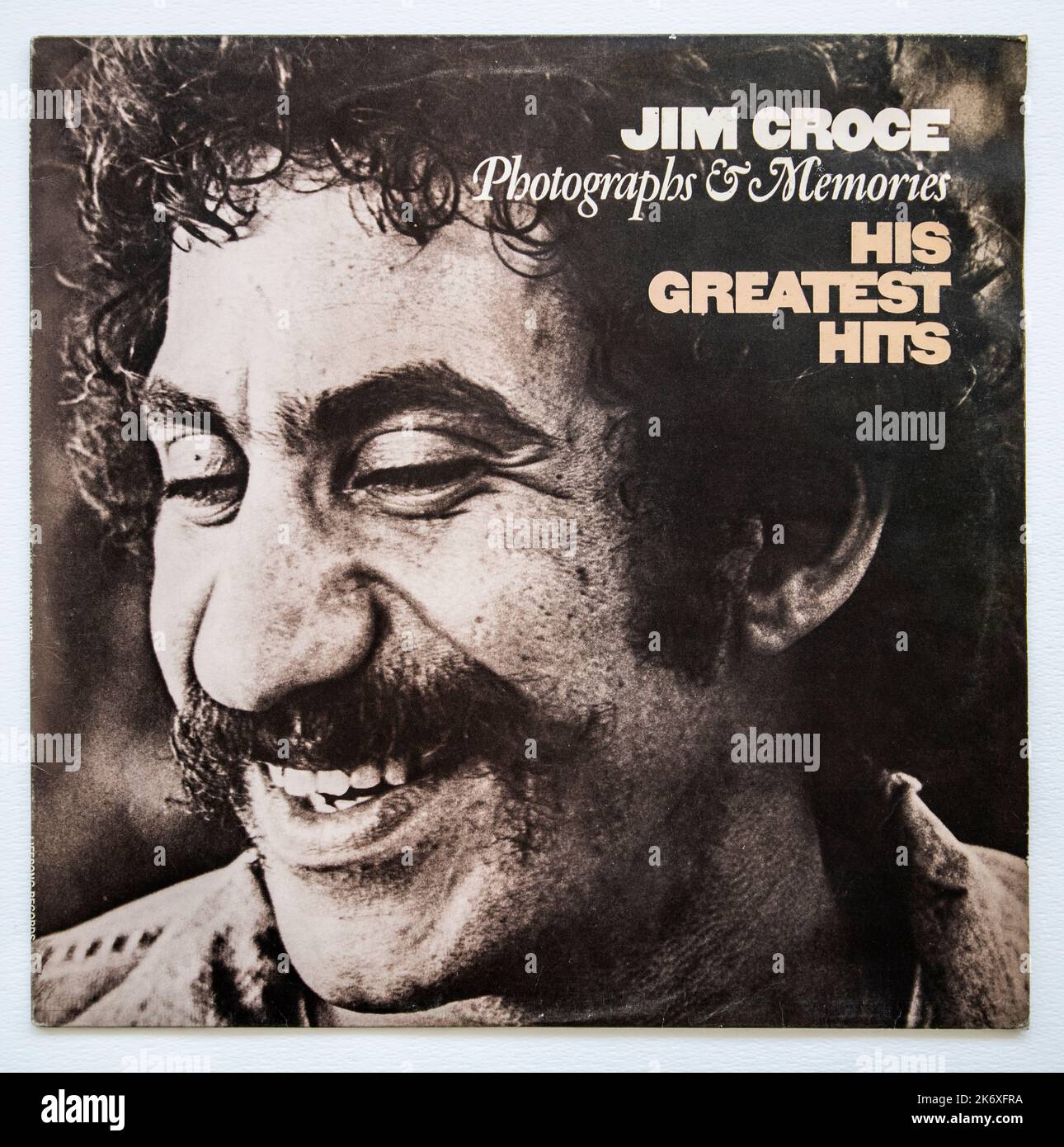 LP couverture de l'album Photographs and Memories Greatest hits de Jim Croce, sorti en 1974 Banque D'Images