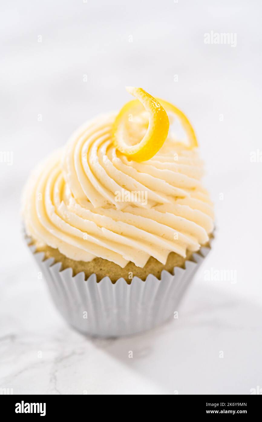 Cupcakes citron Banque D'Images