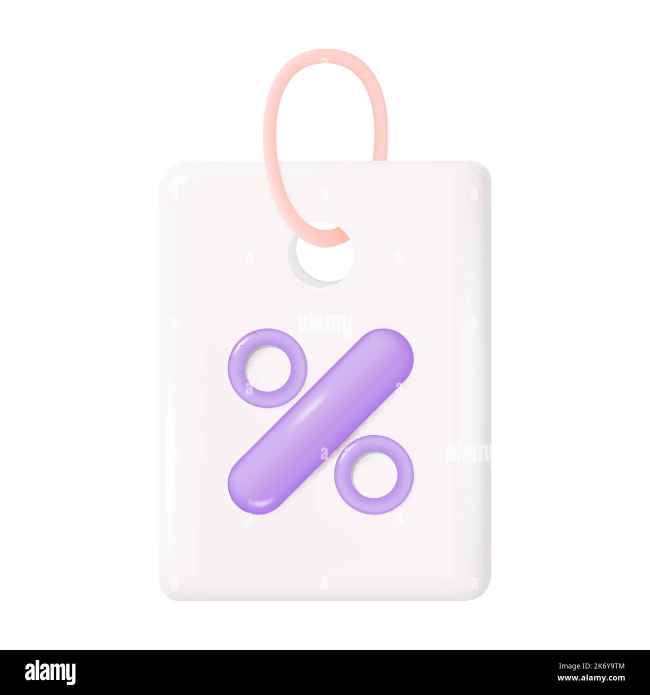 3D Tag Price Icon, Discount and promotion Offer Tag, concept de vente. 3D Illustration vectorielle isolée sur fond blanc Illustration de Vecteur