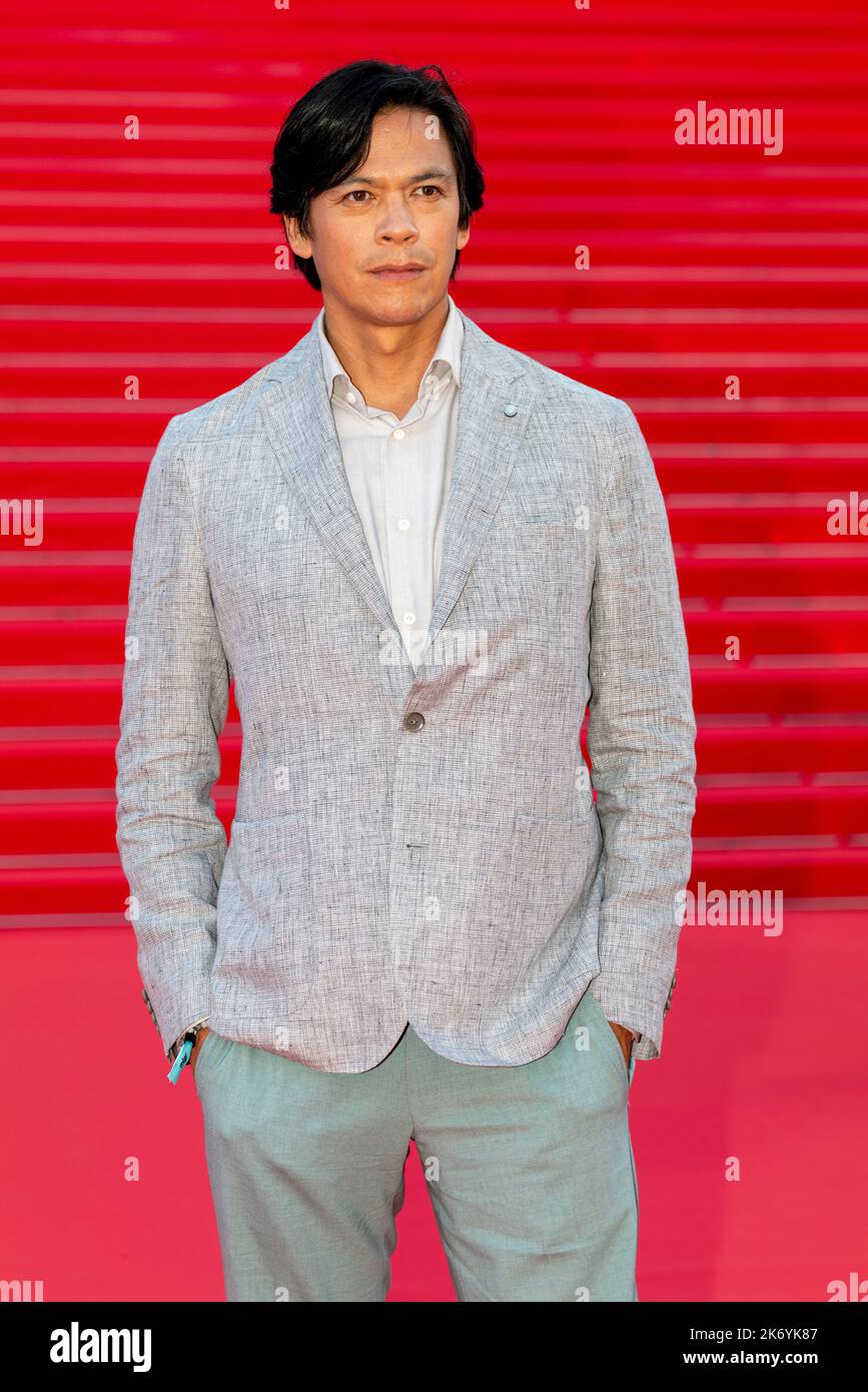 Cannes, France, 16 octobre 2022, Chaske Spencer (acteur) sur le tapis rouge pour les Anglais lors de MIPCOM 2022 - le marché mondial du contenu de divertissement © ifnm / Alay Live News Banque D'Images