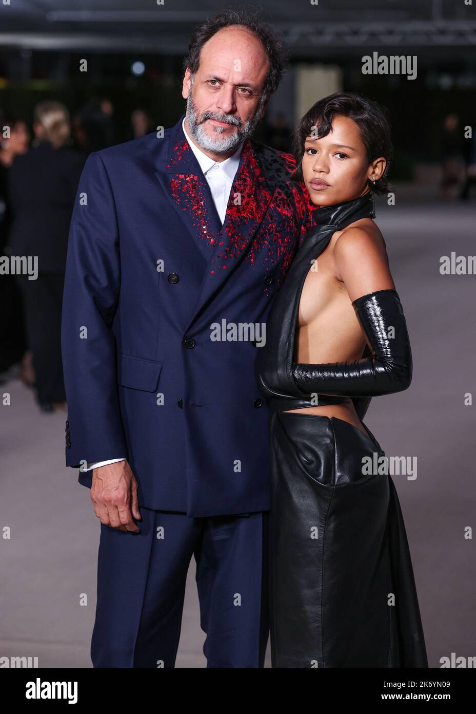 LOS ANGELES, CALIFORNIE, États-Unis - OCTOBRE 15 : Luca Guadagnino et Taylor Russell arrivent au gala annuel 2nd du Musée du mouvement de l'Académie présenté par Rolex au Musée du mouvement de l'Académie sur 15 octobre 2022 à Los Angeles, Californie, États-Unis. (Photo de Xavier Collin/image Press Agency) Banque D'Images