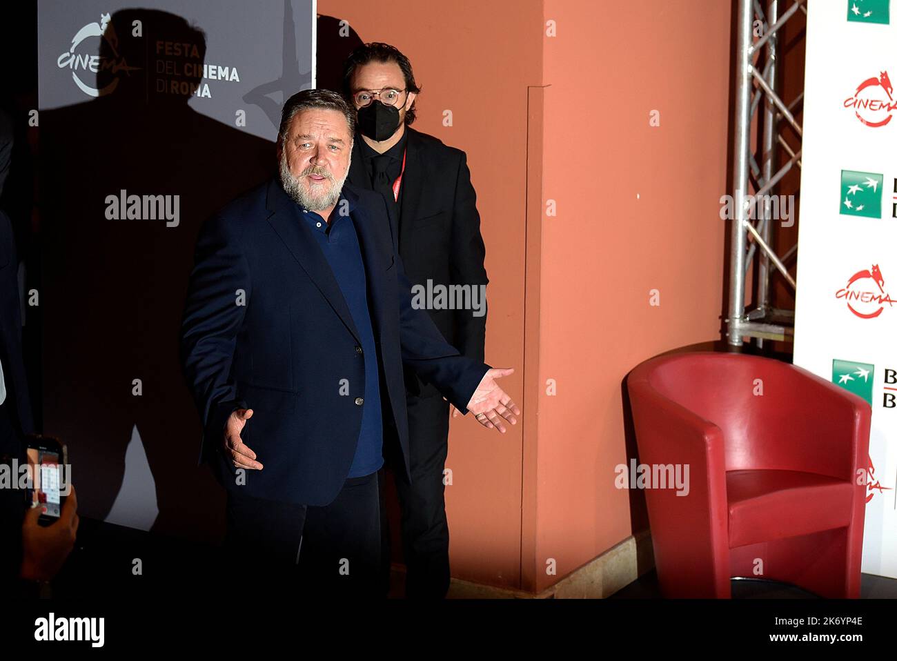 Russell Crowe arrive au photocall 'Poker face' lors du Festival du film de Rome 17th à l'Auditorium Parco Della Musica à Rome. Banque D'Images