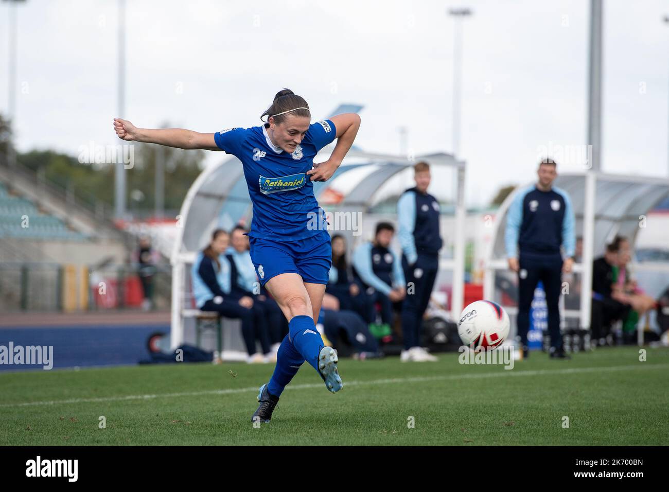 Ffion Price of Cardiff City Women FC - obligatoire By-line: Ashley Crowden - 16/10/2022 - FOOTBALL - Cardiff International Sports Stadium - Cardiff, pays de Galles - Cardiff City Women FC vs Aberystwyth Town WomenÕs FC - Genero Adran Premier phase 1 22/23 Banque D'Images