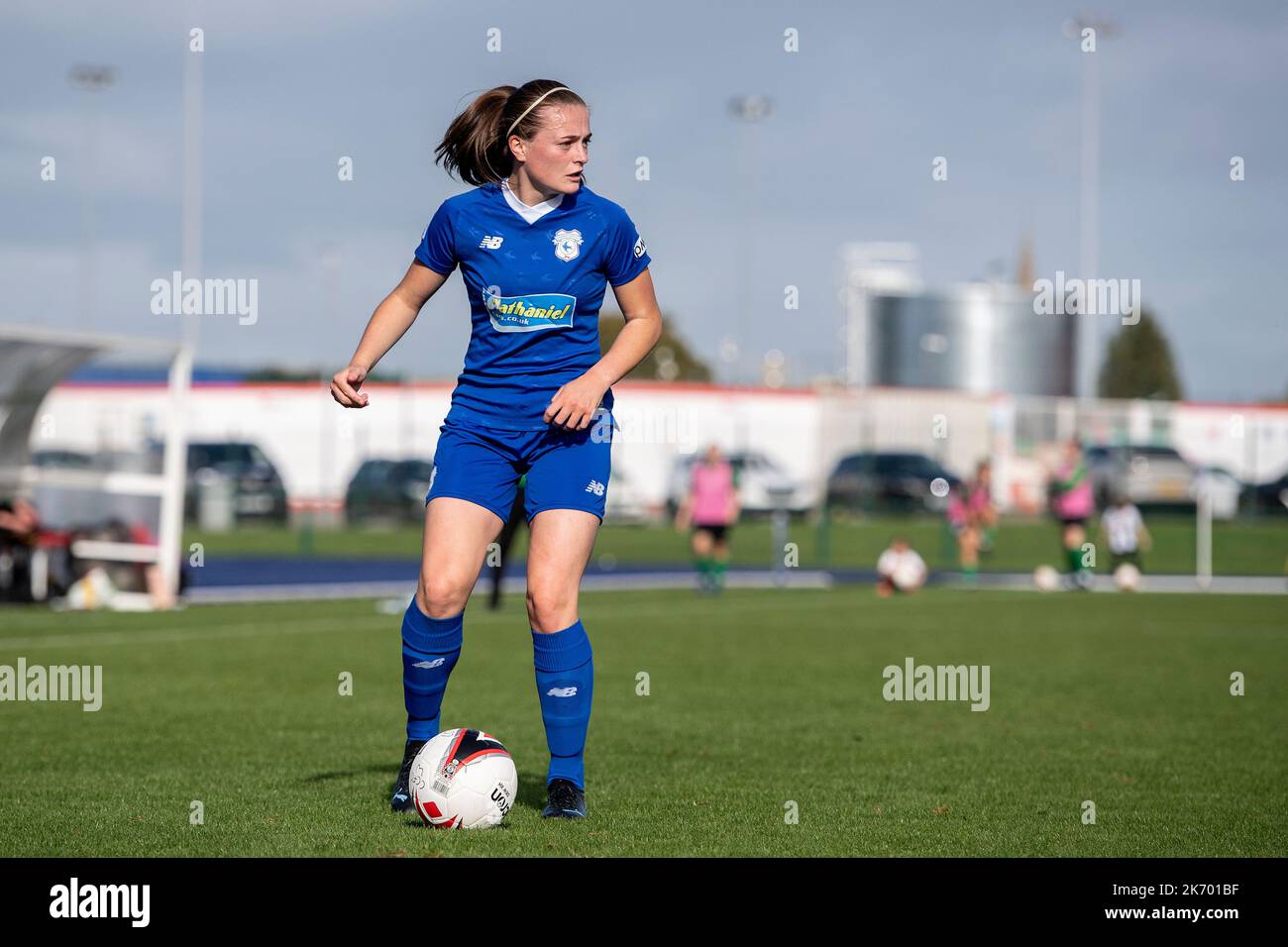 Cardiff, Royaume-Uni. 16th octobre 2022. Genero Adran Premier phase 1 22/23: Cardiff City FC / Aberystwyth Town FC. Ffion Price of Cardiff City Women FC - crédit en ligne obligatoire : Ashley Crowden/Alay Live News Banque D'Images Cardiff, Royaume-Uni. 16th octobre 2022. Genero Adran Premier phase 1 22/23: Cardiff City FC / Aberystwyth Town FC. Ffion Price of Cardiff City Women FC - crédit en ligne obligatoire : Ashley Crowden/Alay Live News Banque D'Images