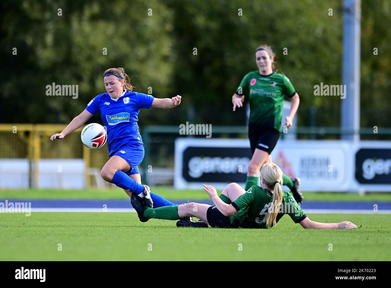 Cardiff, Royaume-Uni. 16th octobre 2022. Genero Adran Premier phase 1 22/23: Cardiff City FC / Aberystwyth Town FC. Megan Saunders of Cardiff City Women FC - crédit en ligne obligatoire : Ashley Crowden/Alay Live News Banque D'Images Cardiff, Royaume-Uni. 16th octobre 2022. Genero Adran Premier phase 1 22/23: Cardiff City FC / Aberystwyth Town FC. Megan Saunders of Cardiff City Women FC - crédit en ligne obligatoire : Ashley Crowden/Alay Live News Banque D'Images