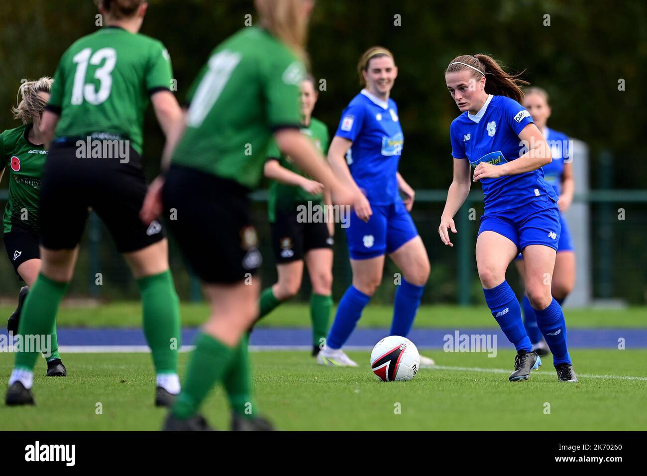 Cardiff, Royaume-Uni. 16th octobre 2022. Genero Adran Premier phase 1 22/23: Cardiff City FC / Aberystwyth Town FC. Ffion Price of Cardiff City Women FC - crédit en ligne obligatoire : Ashley Crowden/Alay Live News Banque D'Images Cardiff, Royaume-Uni. 16th octobre 2022. Genero Adran Premier phase 1 22/23: Cardiff City FC / Aberystwyth Town FC. Ffion Price of Cardiff City Women FC - crédit en ligne obligatoire : Ashley Crowden/Alay Live News Banque D'Images