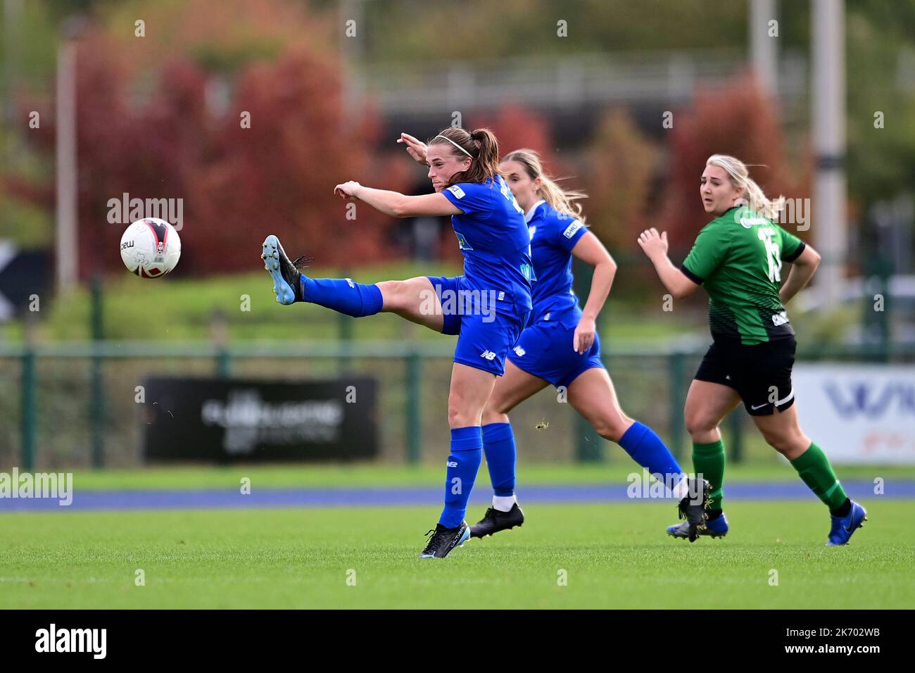 Cardiff, Royaume-Uni. 16th octobre 2022. Genero Adran Premier phase 1 22/23: Cardiff City FC / Aberystwyth Town FC. Ffion Price of Cardiff City Women FC - crédit en ligne obligatoire : Ashley Crowden/Alay Live News Banque D'Images