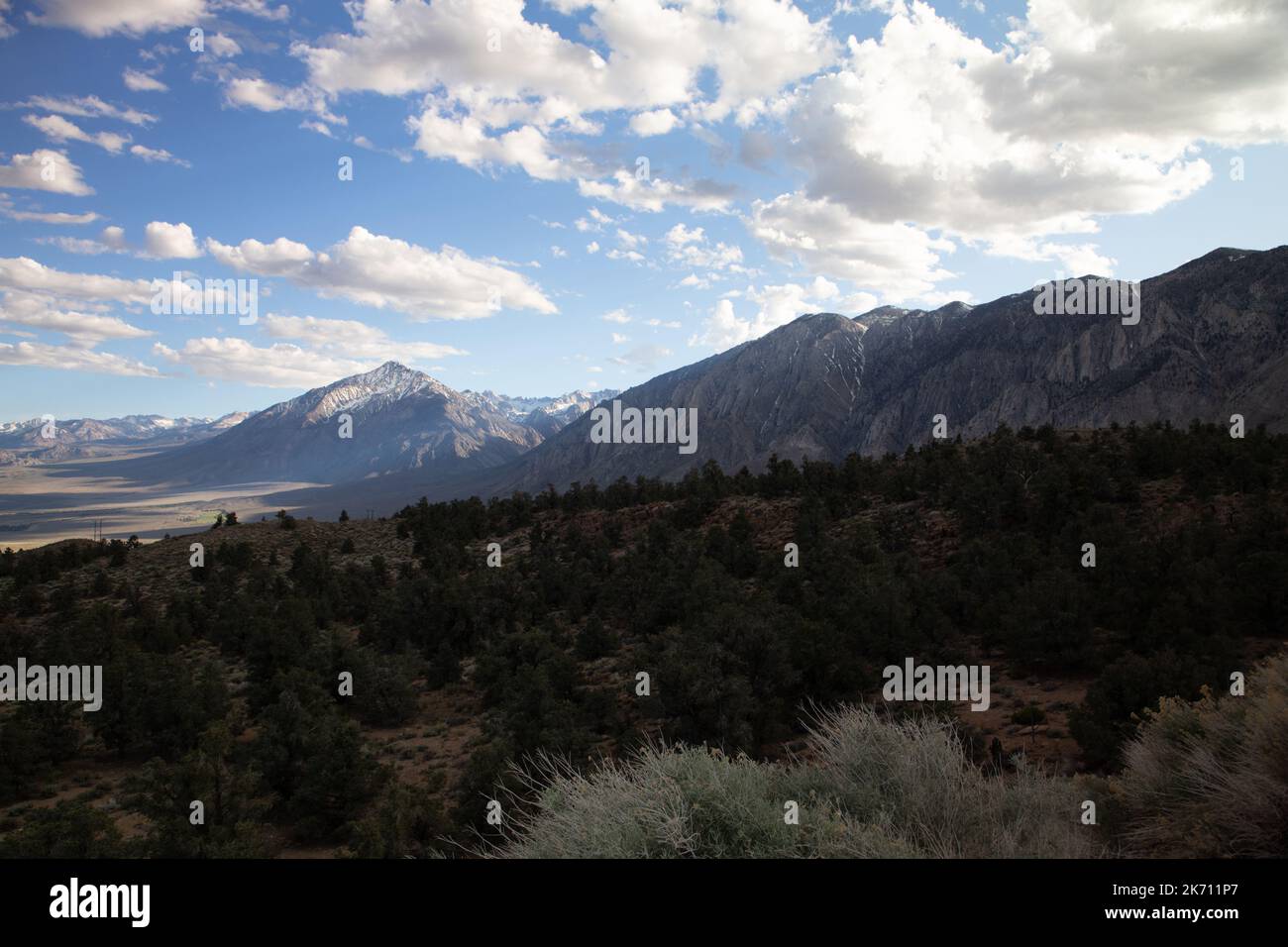Owens Valley donne sur l'US 395, près de Bishop, Californie Banque D'Images