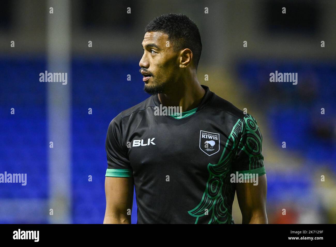 Ronaldo Mulitalo de Nouvelle-Zélande pendant le match de pré-échauffement avant la coupe du monde de rugby 2021 Match Nouvelle-Zélande contre Liban au stade Halliwell Jones, Warrington, Royaume-Uni, 16th octobre 2022 (photo de Craig Thomas/News Images) dans, le 10/16/2022. (Photo de Craig Thomas/News Images/Sipa USA) crédit: SIPA USA/Alay Live News Banque D'Images