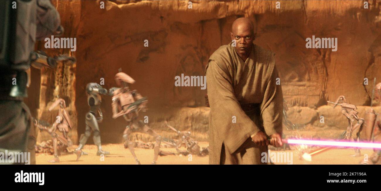 SAMUEL L. JACKSON, Star Wars : Episode II - L'ATTAQUE DES CLONES, 2002 Banque D'Images