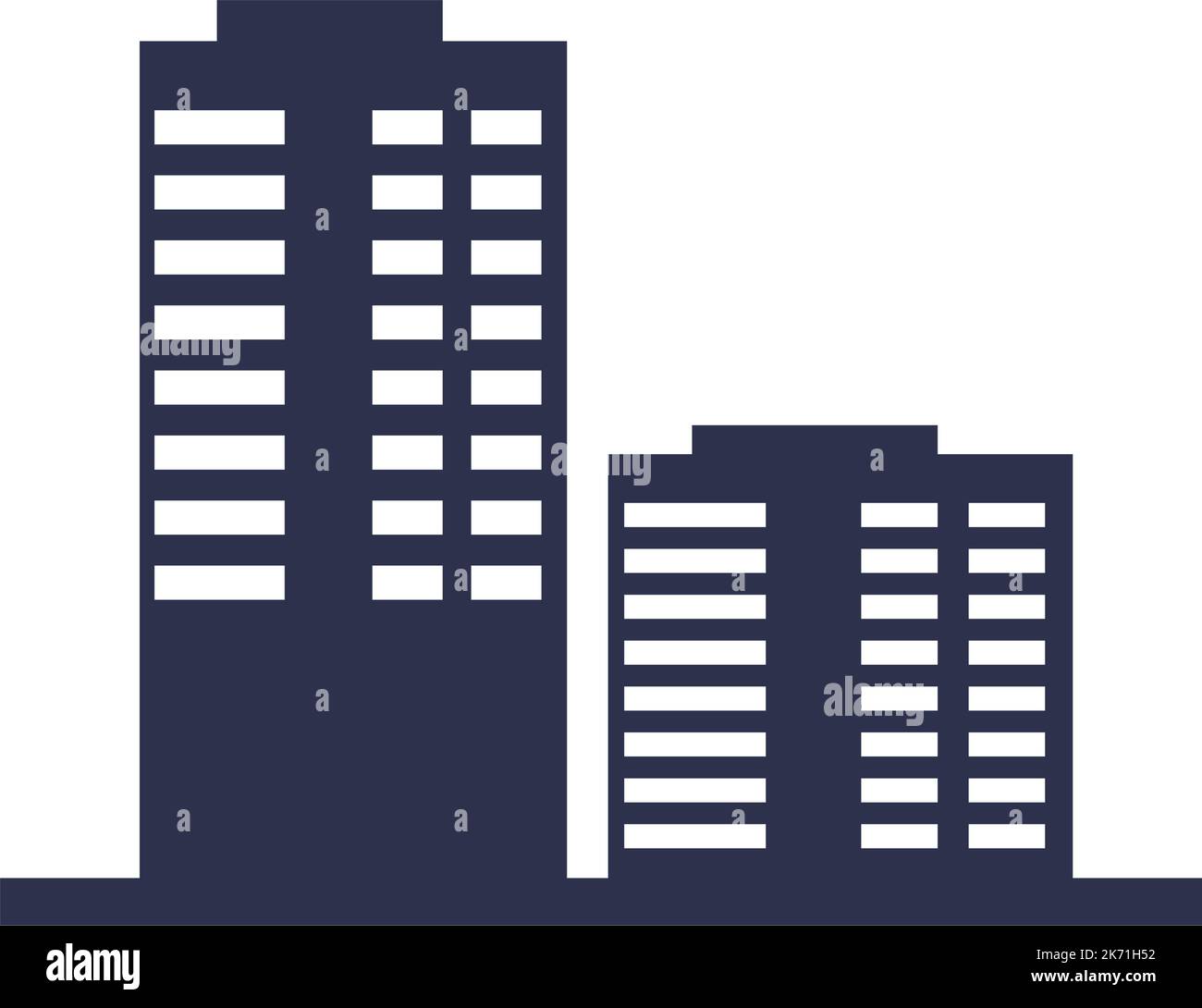 deux façades de bâtiments Illustration de Vecteur